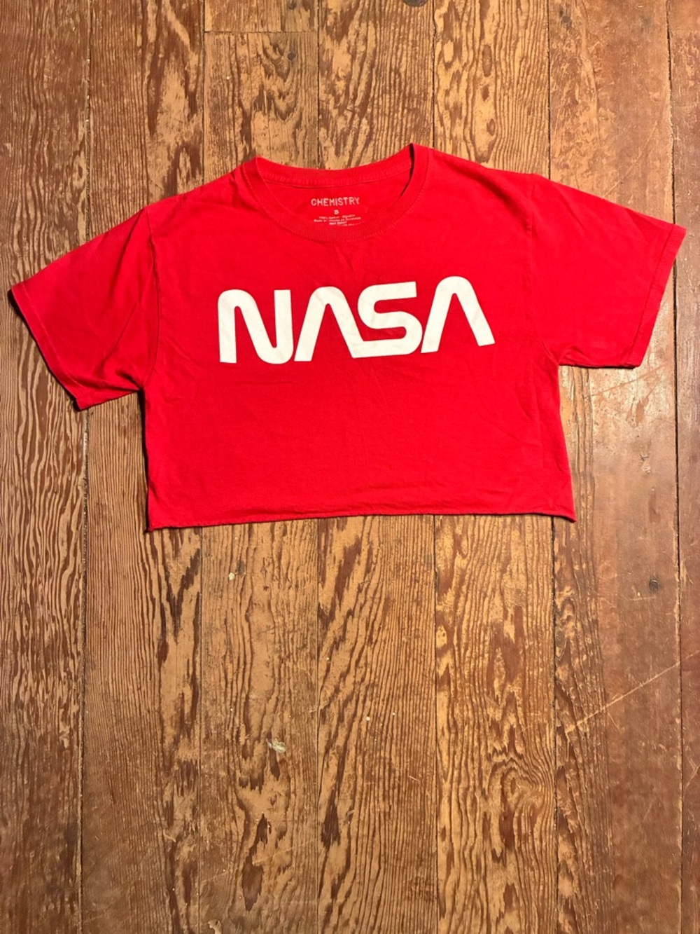 Chemistry Red Tee with White Block Logo